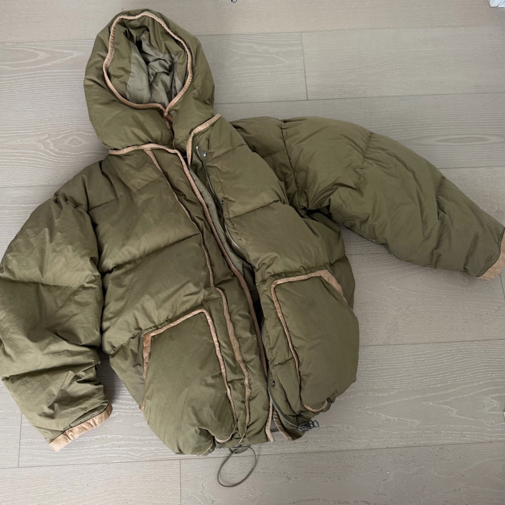 Isabel Marant Olive Green Puffer Jacket